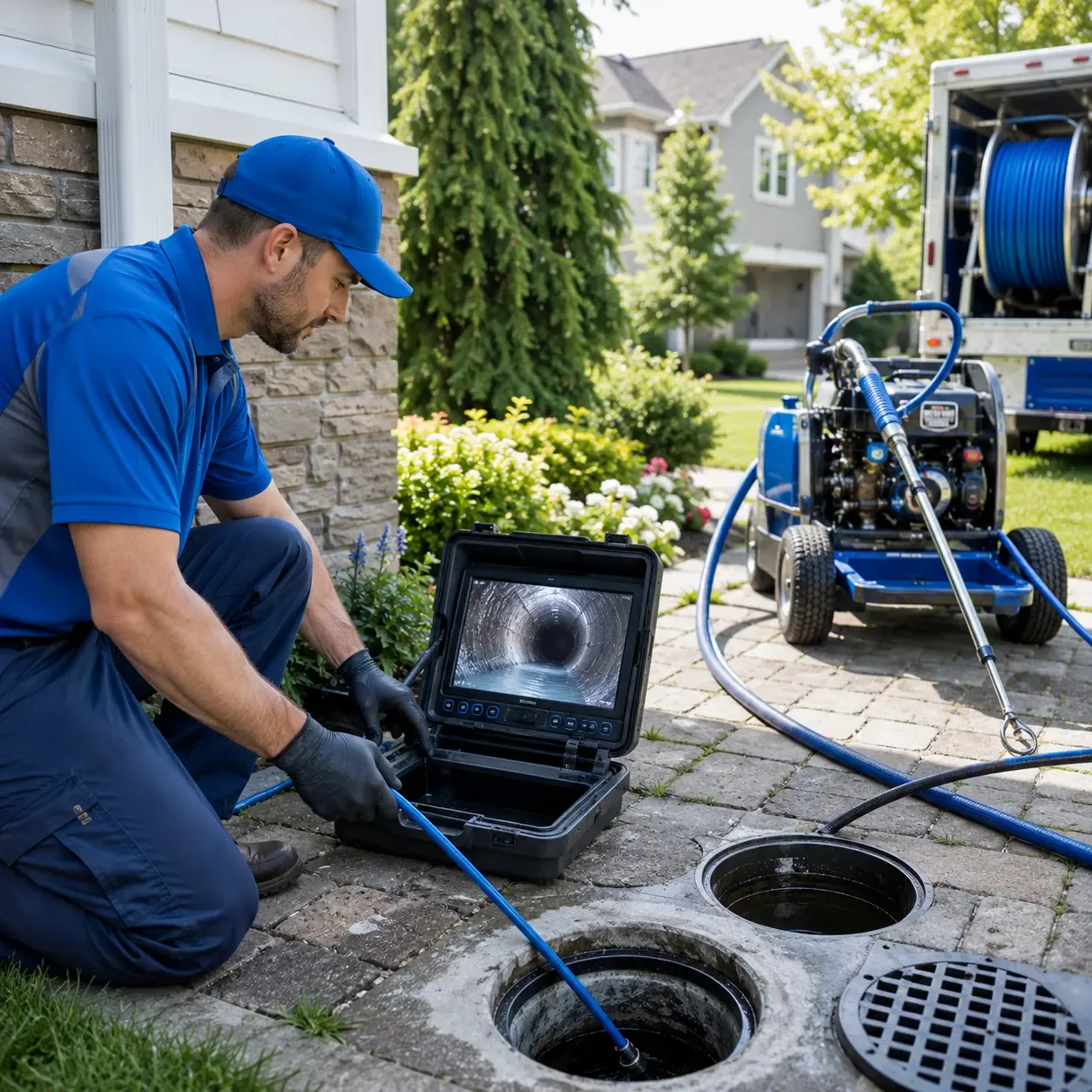 Outdoor drain cleaning professionals serving Grampian, PA